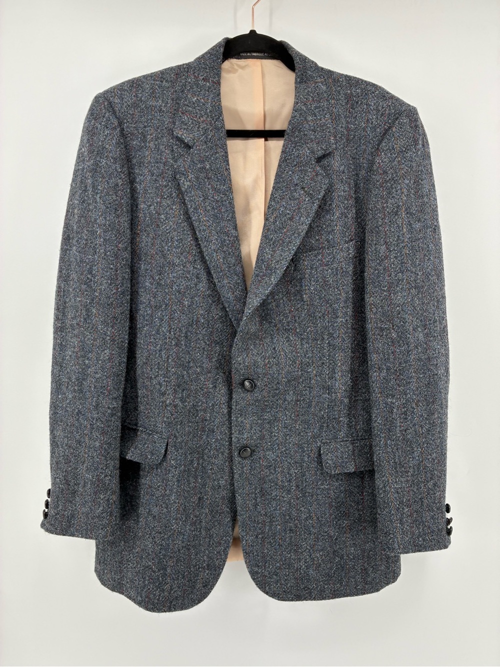 Vintage Harris Tweed Moore’s Classic 100% Wool Men's Gray Tweed Blazer